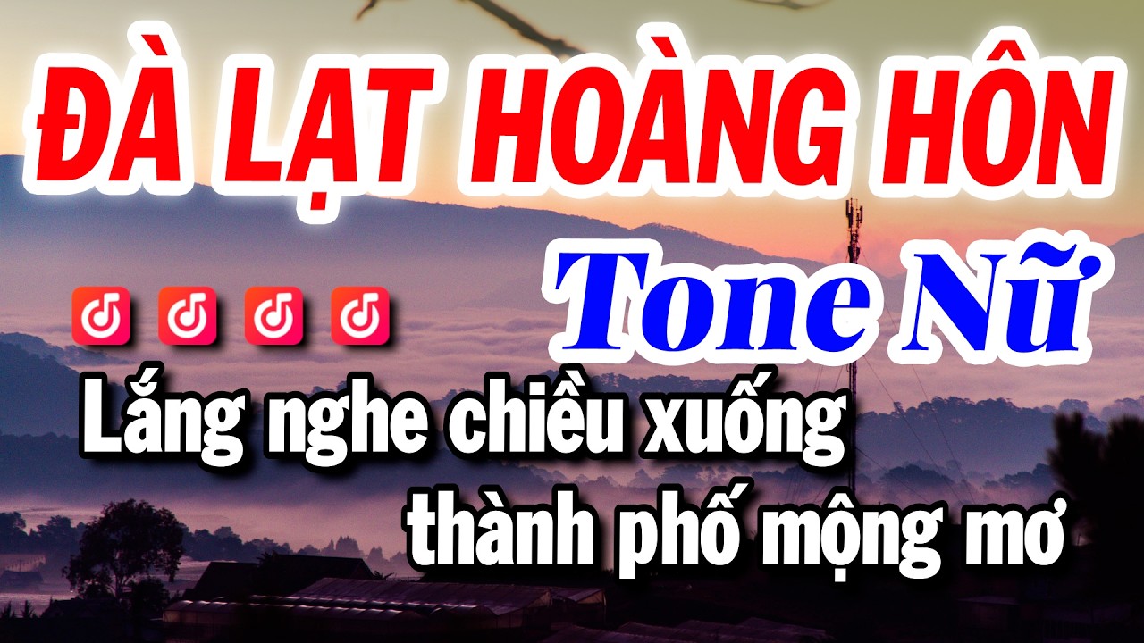 Karaoke Đà Lạt Hoàng Hôn Tone Nữ Beat Hay Nhất | Karaoke Tuyết Nhi 2026