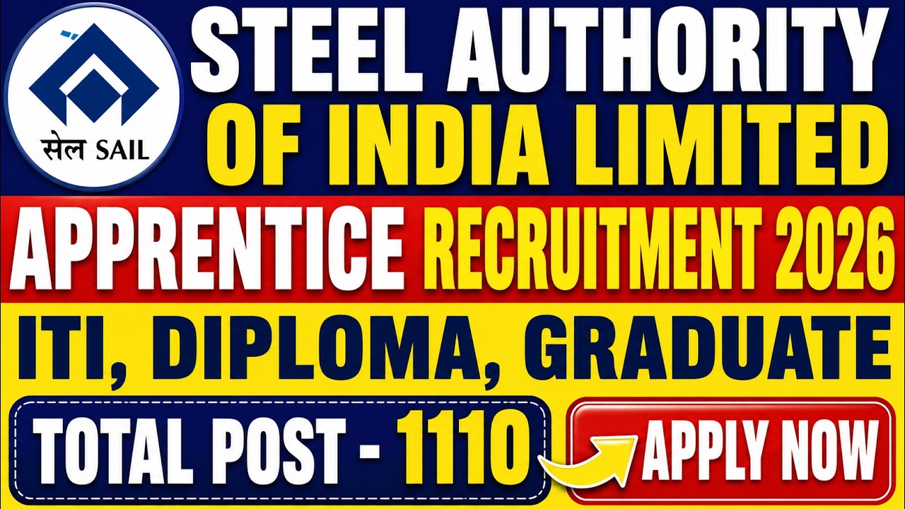 Steel Authority Of India Limited, Rourkela Steel Plant Apprentice Recruitment 2026.