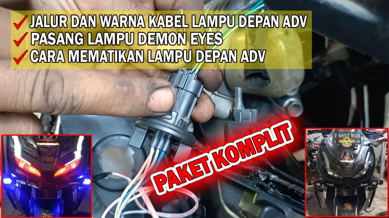 Jalur kabel lampu depan honda ADV paket komplit !!!