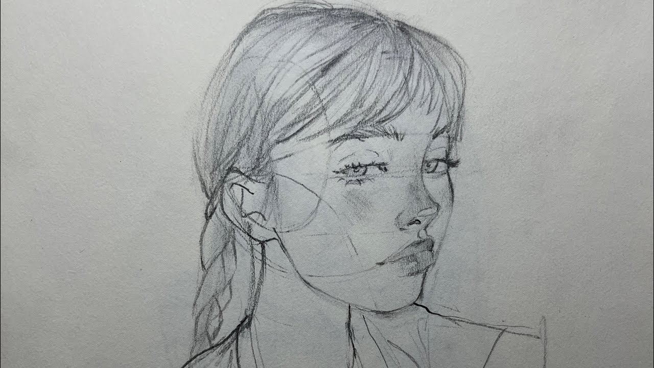 Drawing a face using the loomis method
