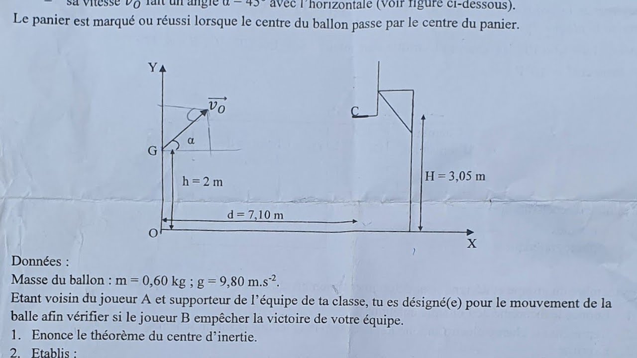 EXERCICE SUR LE CHAMP DE PESENTEUR