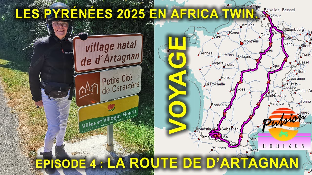 Les Pyrénées ⛰️ en Africa Twin – Les paysages de Gascogne, terre de d’Artagnan – Épisode 4