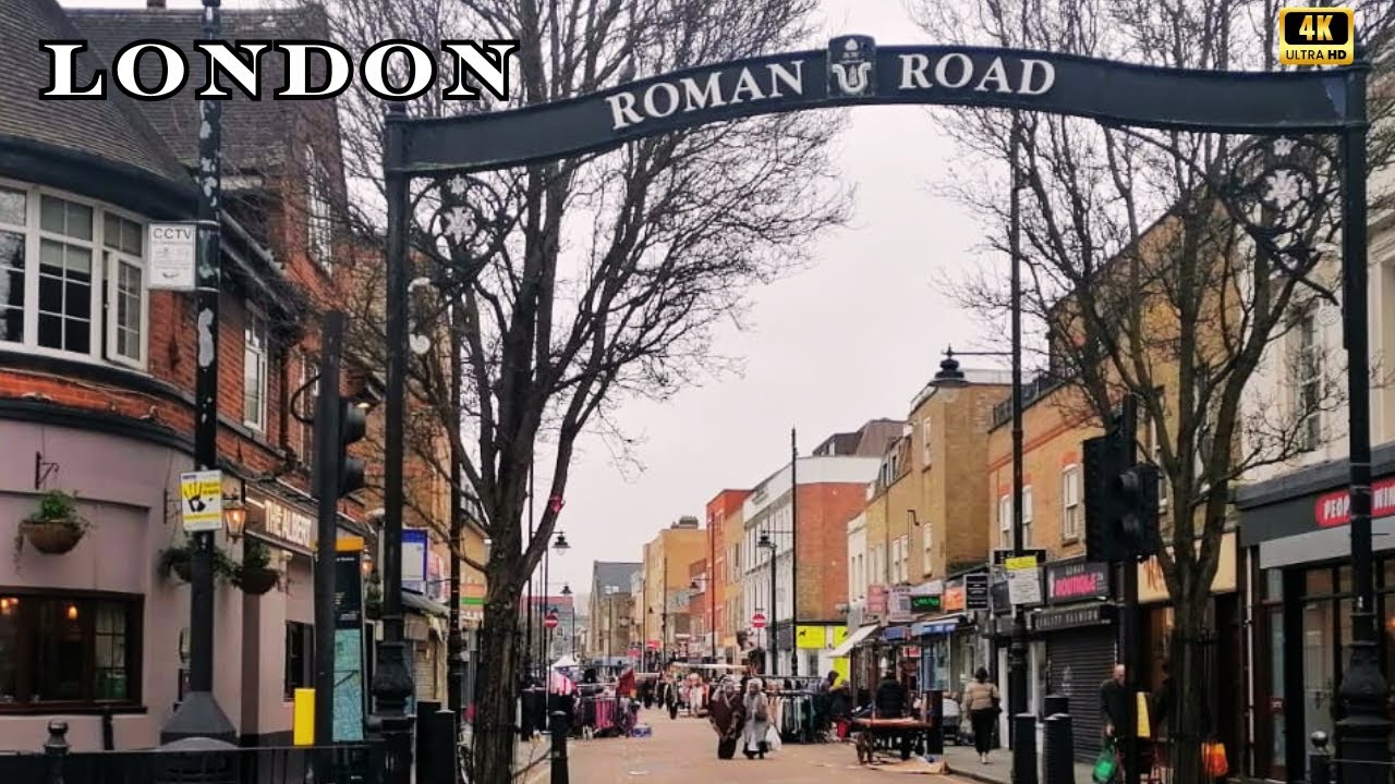 Roman Road Walking Tour | Bethnal green | Winter in London | 4k HDR