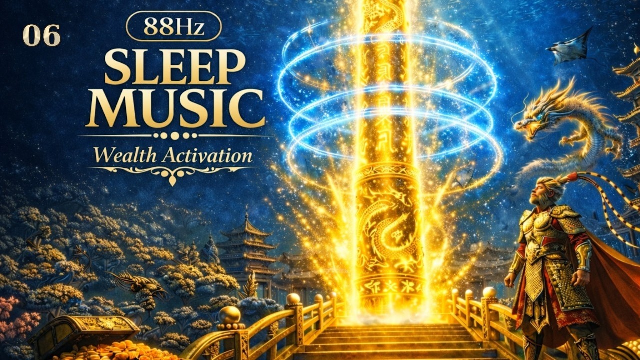 Deep Sleep Music 88Hz Soft Felt Piano | Monkey King's Golden Cudgel Awakening | Attraction Space