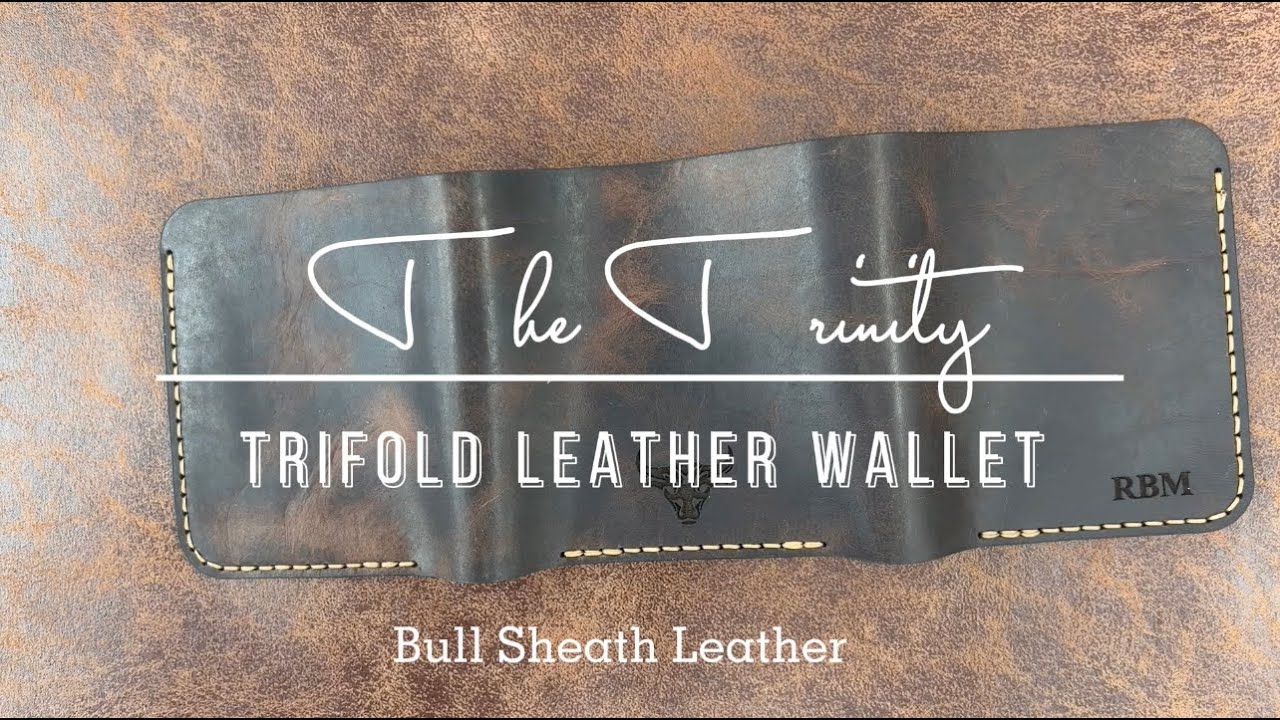 Trifold Leather Wallet - The Trinity - By Bull Sheath Leather Wallets, Handmade Wallets, Made in USA