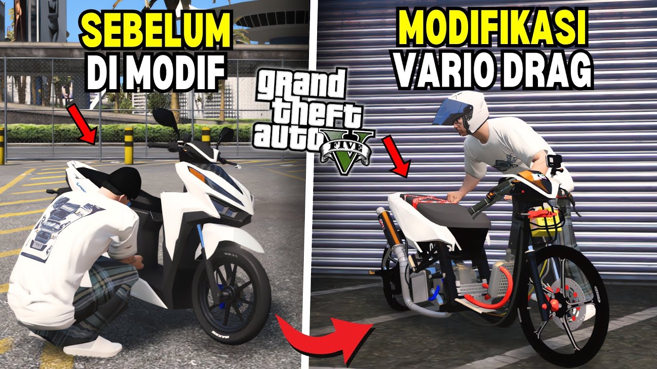 Aku Modifikasi Motor Vario Drag Langka Untuk Ikut Balapan Drag di GTA 5 MOD