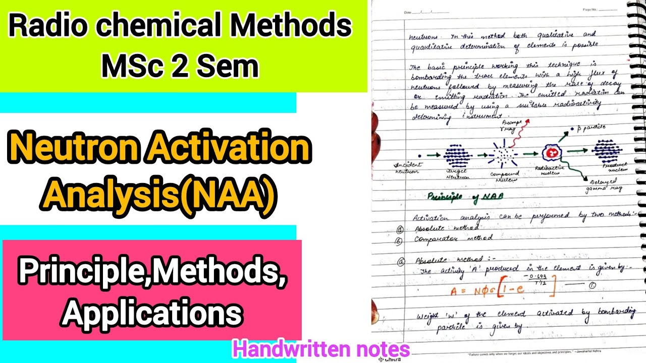 Neutron Activation Analysis(NAA) - Radio Chemical Methods | MSc 2 Sem @Chemistry Champss