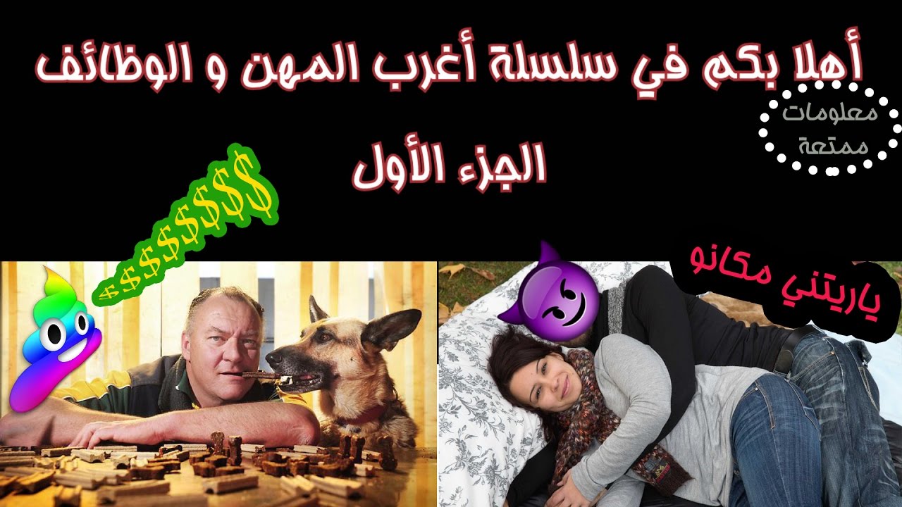 أغرب المهن والوظائف | الجزء الأول #1 | مهن غريبة و ممتعة أيضاً برواتب خيالية لن تصدقها