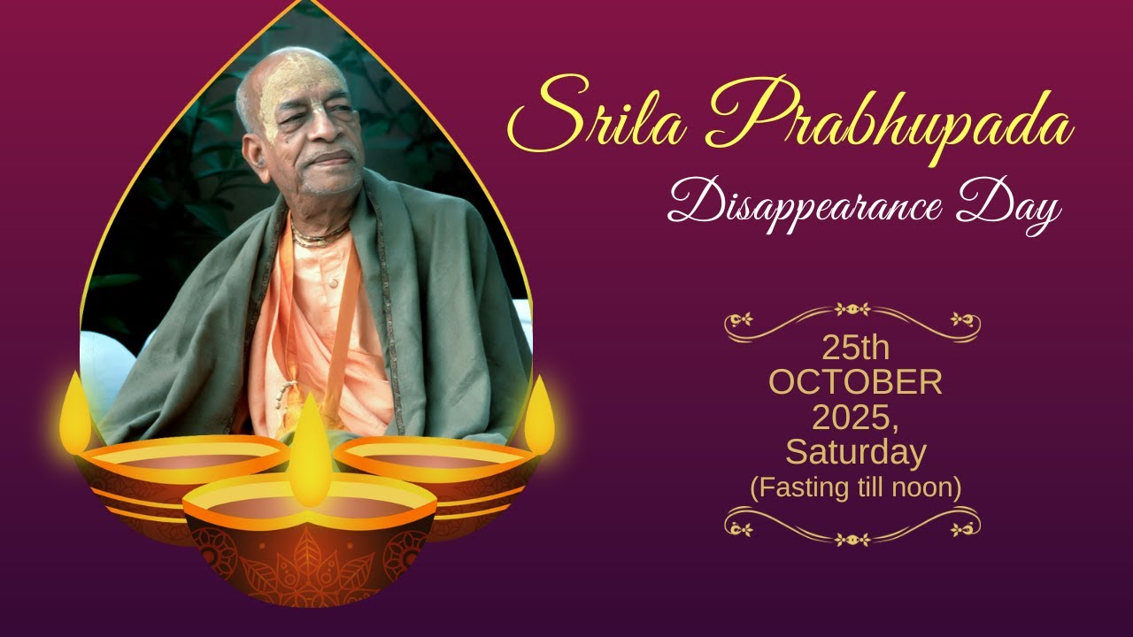Srila Prabhupada Disappearance Day, Abhishek,  Glorification, Pushpanjali @ISKCONNVCCPune