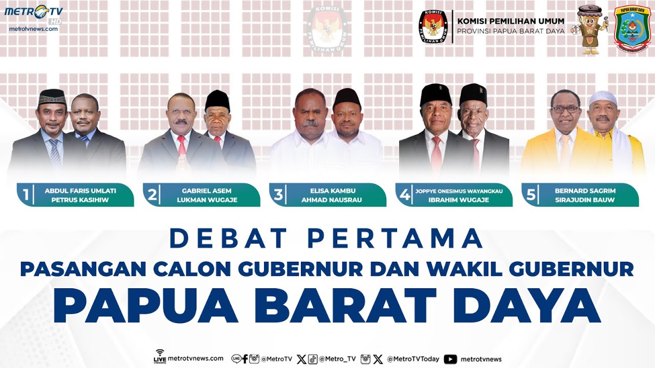 [FULL] DEBAT PERTAMA PASANGAN CALON GUBERNUR DAN WAKIL GUBERNUR PAPUA BARAT DAYA