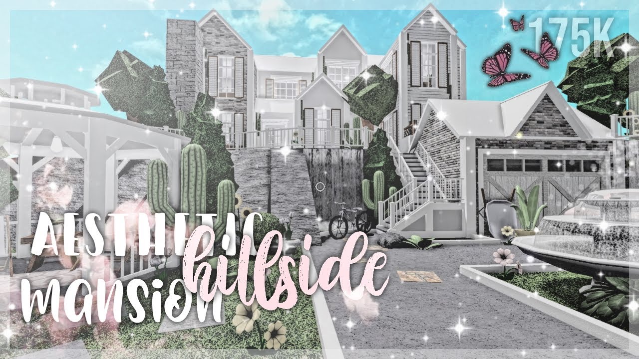 ୨୧ ˚ Bloxburg : : Aesthetic Hillside Mansion🌷☀️