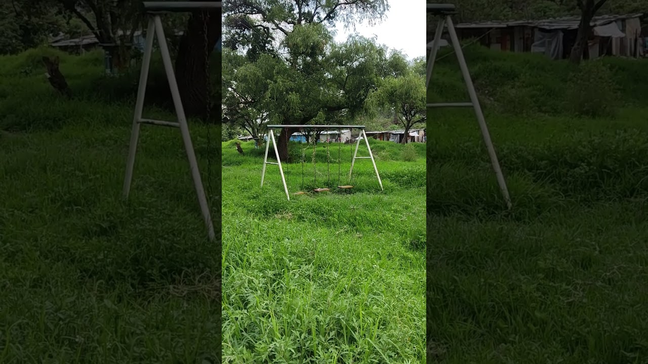 Swing moving by itself. Veracruz Mexico July 6, 2024