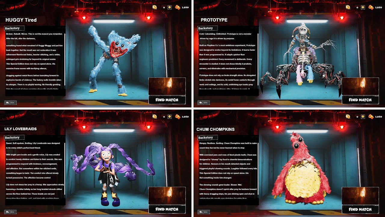 Project: Playtime - Select Menu All Bosses Poppy Playtime Chapter 5
