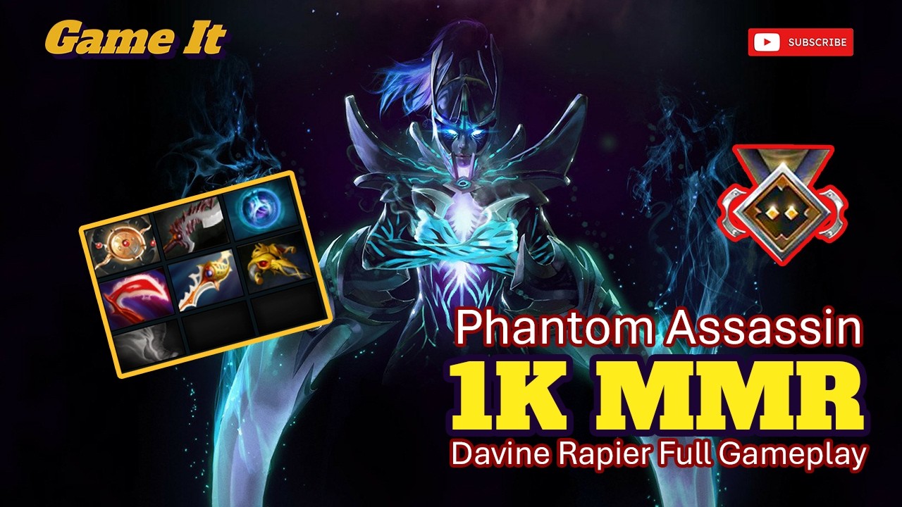 1K MMR Phantom Assassin Full Gameplay