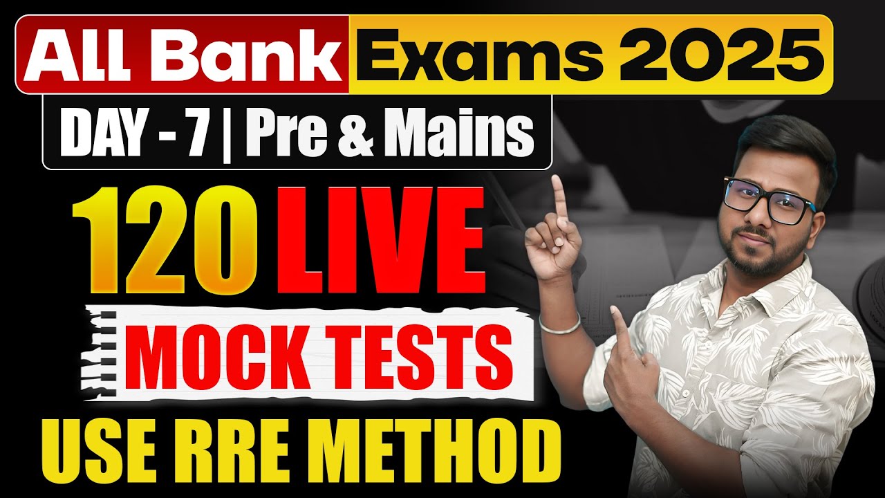 🔥120 Live English Mock Test Series 2025 | RRB PO, Clerk, SBI, IBPS | Bank Exam English by Varun Sir