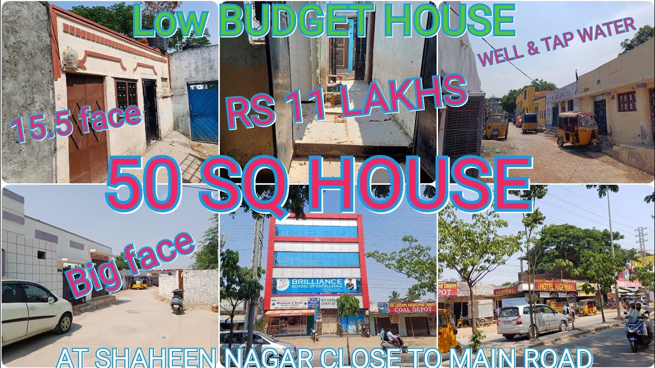 Owner p (8008807035) 50 sq house  with well & tap water RS 11 LAKHS AT SHAHEEN NAGAR CLOSE to road
