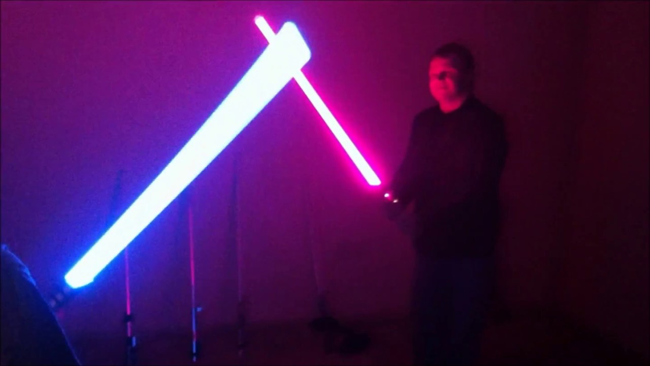 Messing around with lightsabers on New Year's Eve