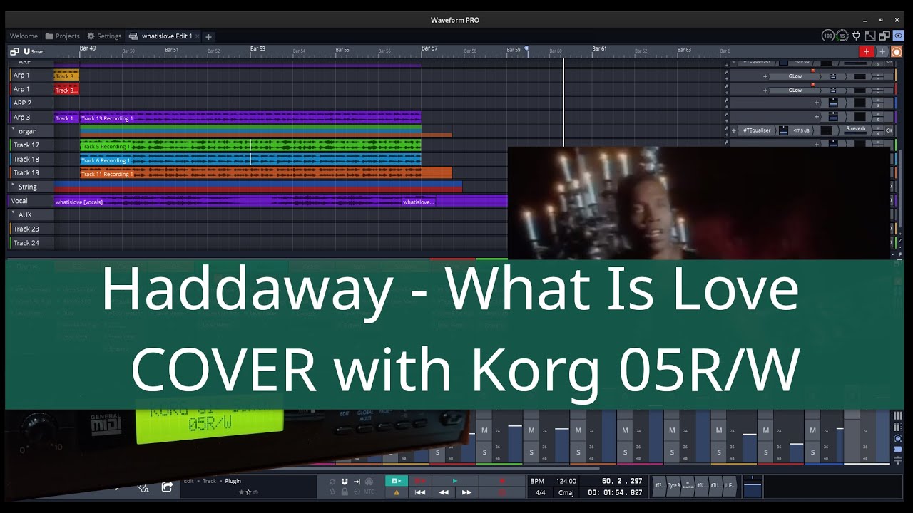 Haddaway - What is love (Korg 05R/W COVER with original vocal track)