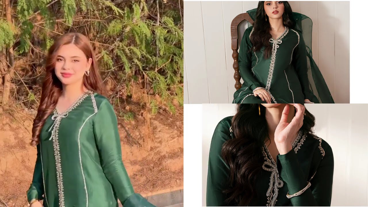 Bottle Green Luxury Eid Dress 2026 💚 | Swarovski Embellished Formal Outfit