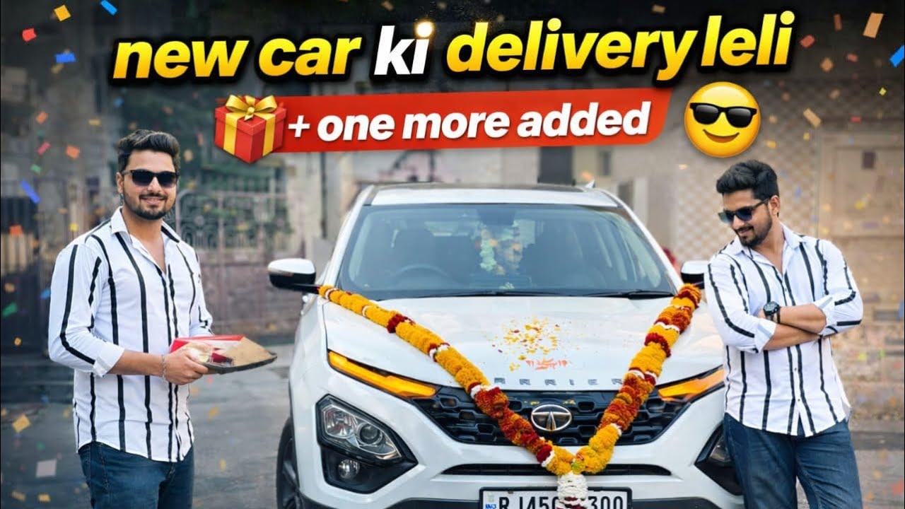 New Tata Harrier￼ leliye 🥳❤️#tata #tatamotors #Harrier #trending #car #carlover #newtarana #vlog 