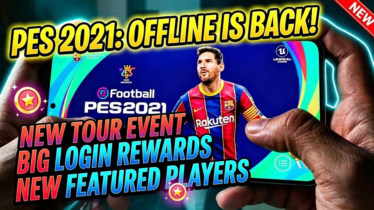 Крупное обновление PES 2021 Mobile Offline: английский комментарий, событие &laquo;Тур&raquo;, бонусы за вход...