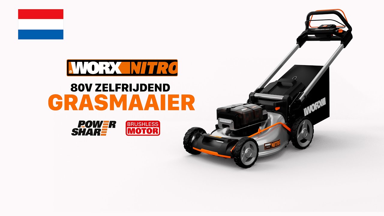 WORX WG761E Zelfrijdende grasmaaier 80V    NL