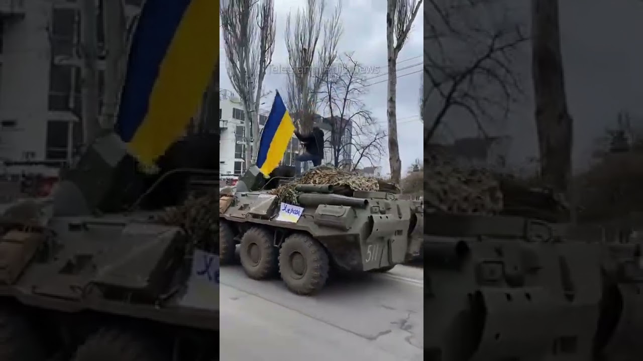 Russian tanks on road