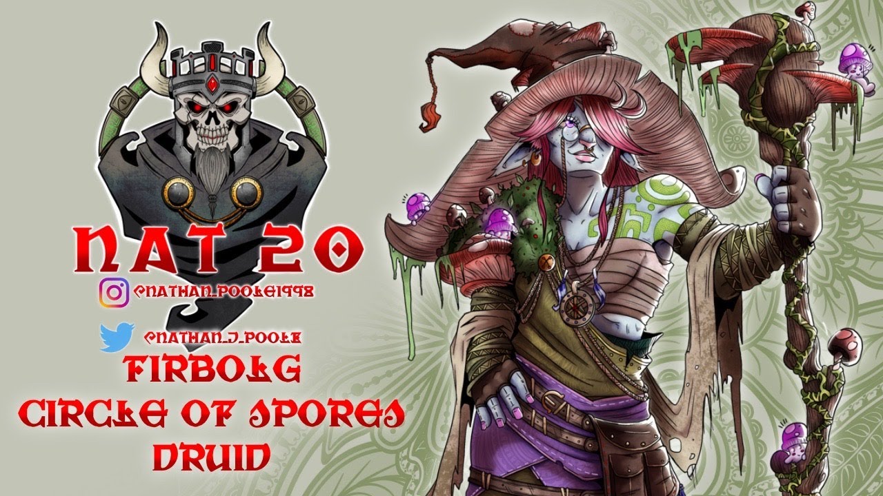 DnD Character Design | Firbolg Circle of Spores Druid