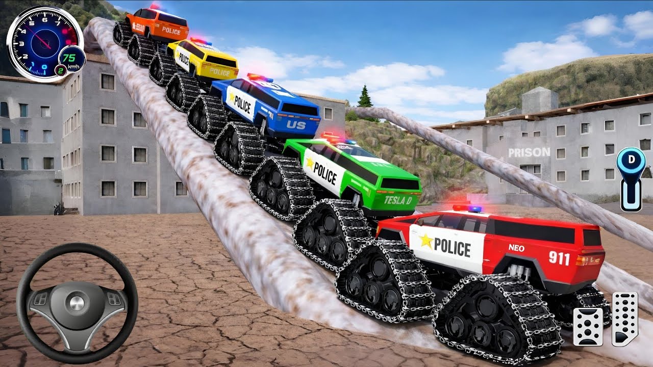 Juegos De Carros - Police Monster TruckImpossible Driver #26- US Car Stunts RacingAndroid Gameplay