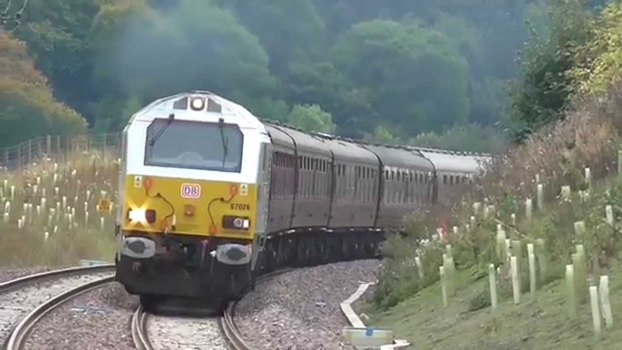 Trains at Stow on the Scottish Borders Railway