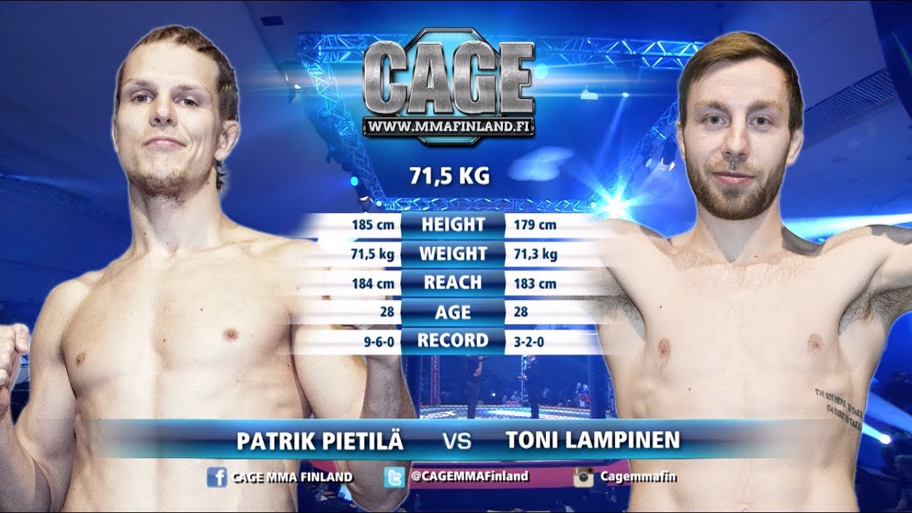 CAGE 43 Patrik Pietil&auml; vs Toni Lampinen Full Fight MMA