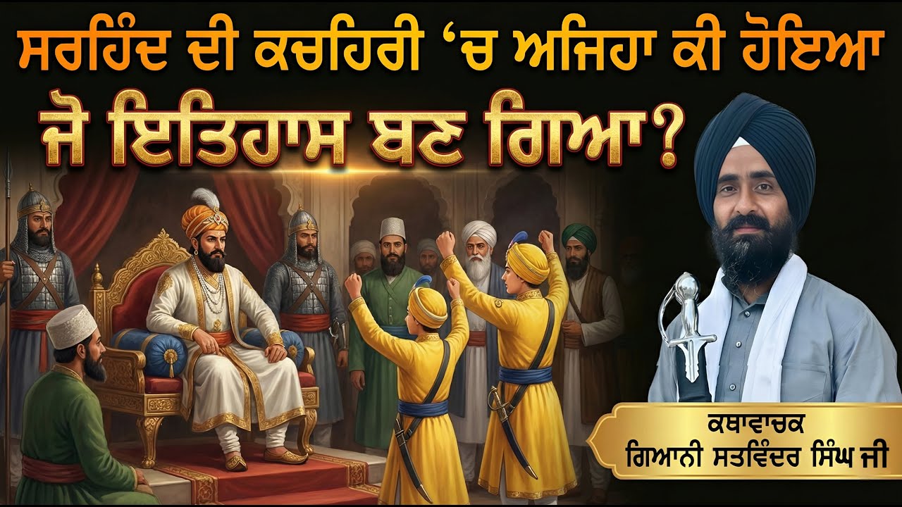 ਸੂਬੇ ਦੀ ਕਚਹਿਰੀ ਸਾਹਿਬਜ਼ਾਦਿਆਂ ਦੀ ਦਲੇਰੀ।। ਗਿਆਨੀ ਸਤਵਿੰਦਰ ਸਿੰਘ
