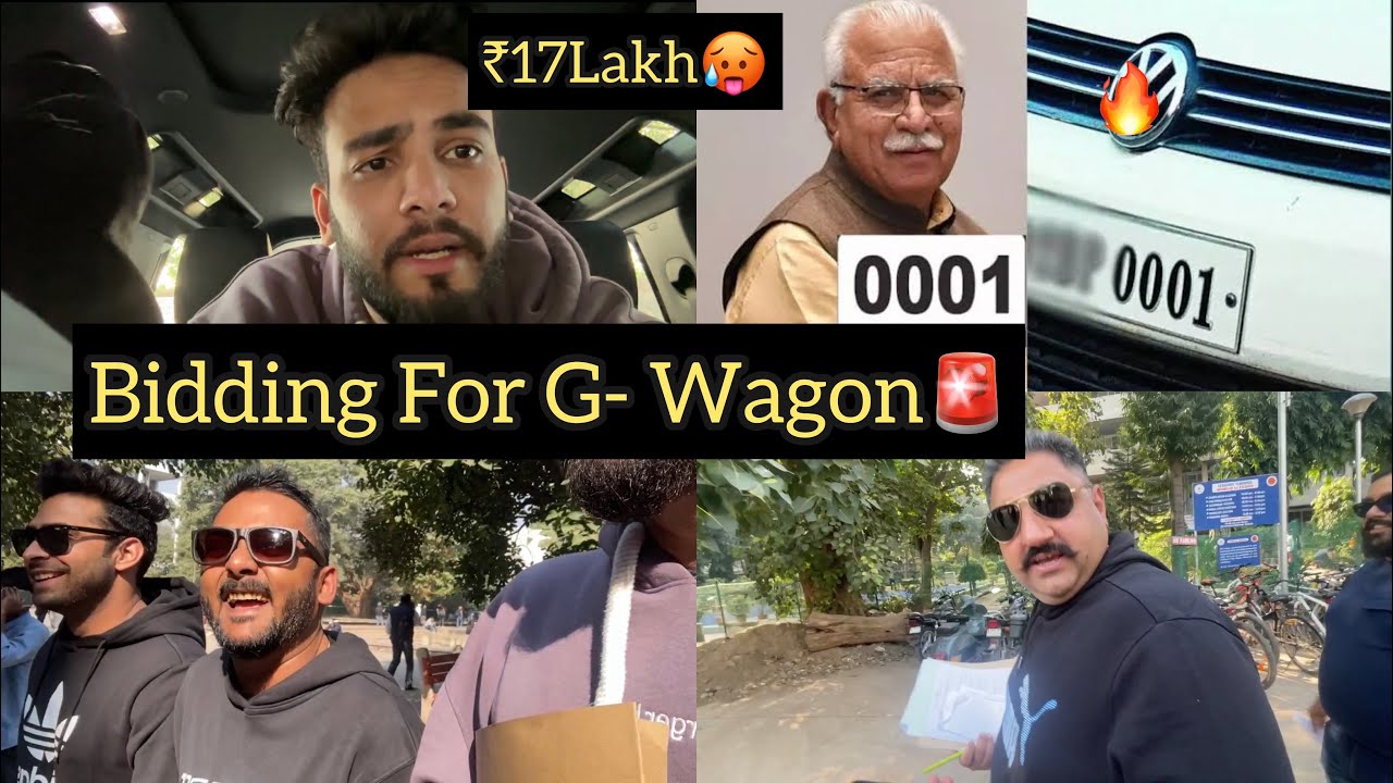 ₹17 Lakh Ka VIP Number💰 Bidding For Gwagon🚨