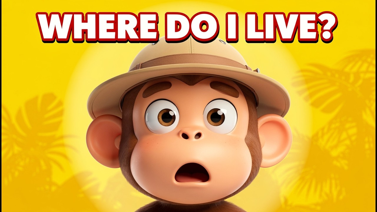 🐵🐯 Where Do I Live? | Funny Animal Homes Song 🌴🌊 Jungle, Ocean, Desert & Arctic!