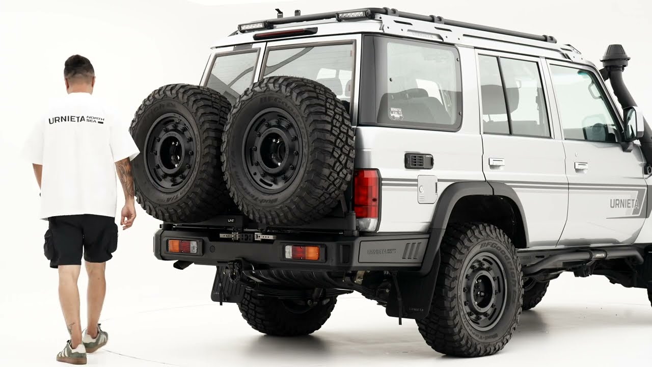 URNIETA Rear Bumper Kit for LC70 - Replacing the spare wheel to Tailgate multifunctional Storage Box