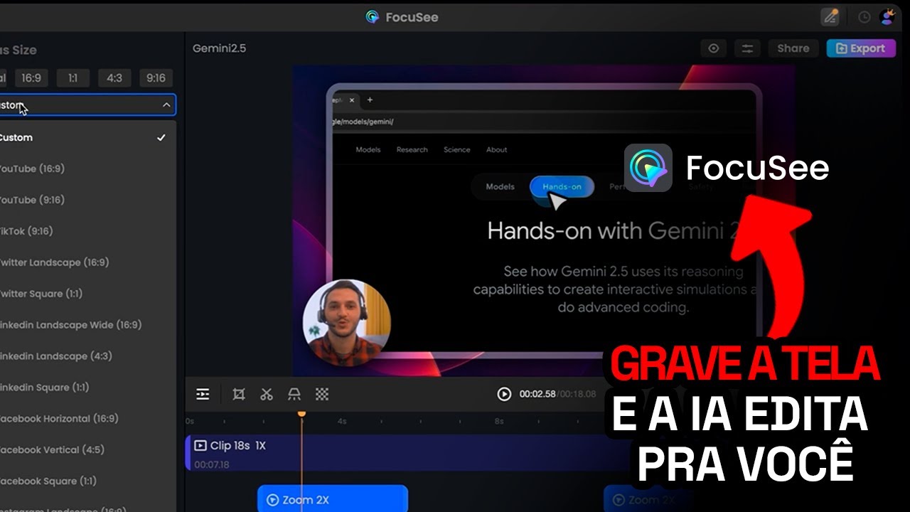 Vídeos de tutorial PRO em minutos com FocuSee | Review + passo a passo
