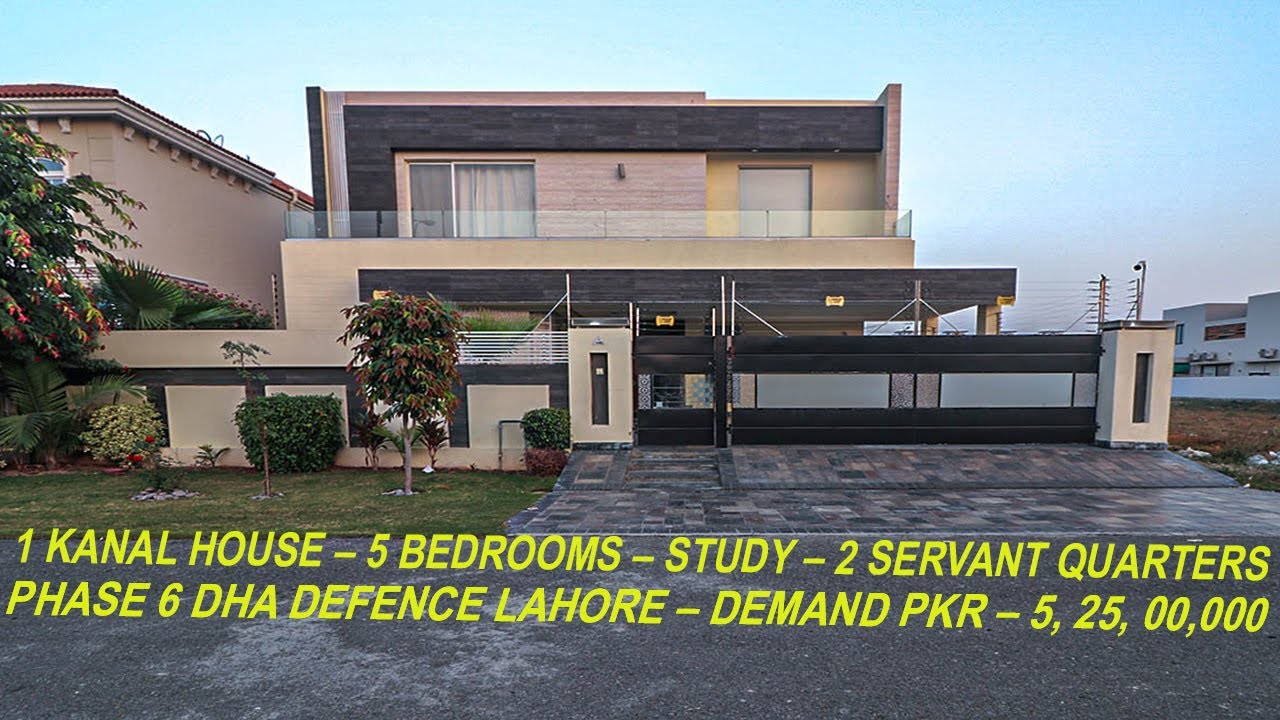 5.25 CRORE - DHA LAHORE - PHASE 6 - 1 KANAL MAZHAR MUNIR DESIGNER BUNGALOW PRIME LOCATION - H No 49