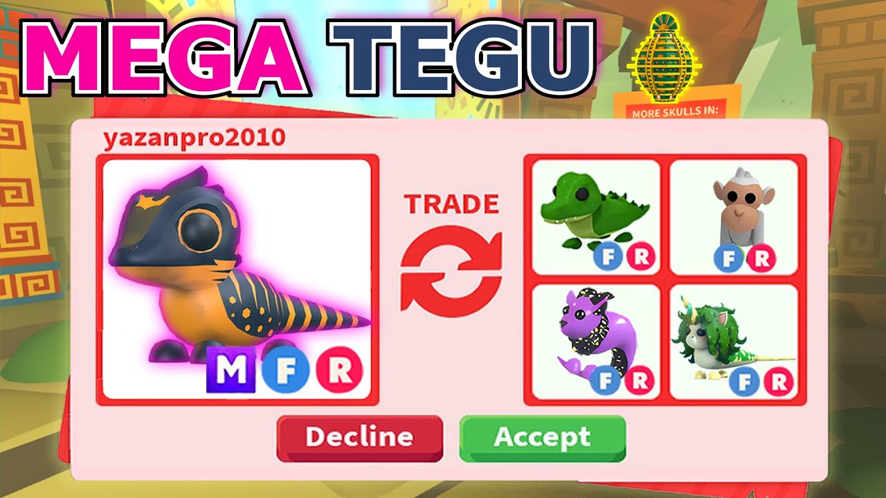 TRADING *NEW* MEGA TEGU 🔥 IN THE NEW ADOPT ME AZTEC EGG UPDATE 🥚 ! ROBLOX
