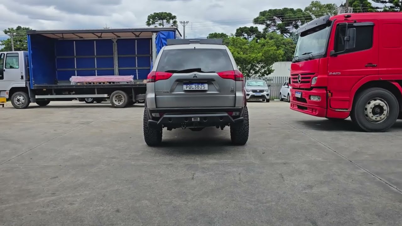 Parachoque Traseiro de A&ccedil;o Pajero Dakar + Protetor Tubular de Carroceria (08-18) | MAXOFFROAD