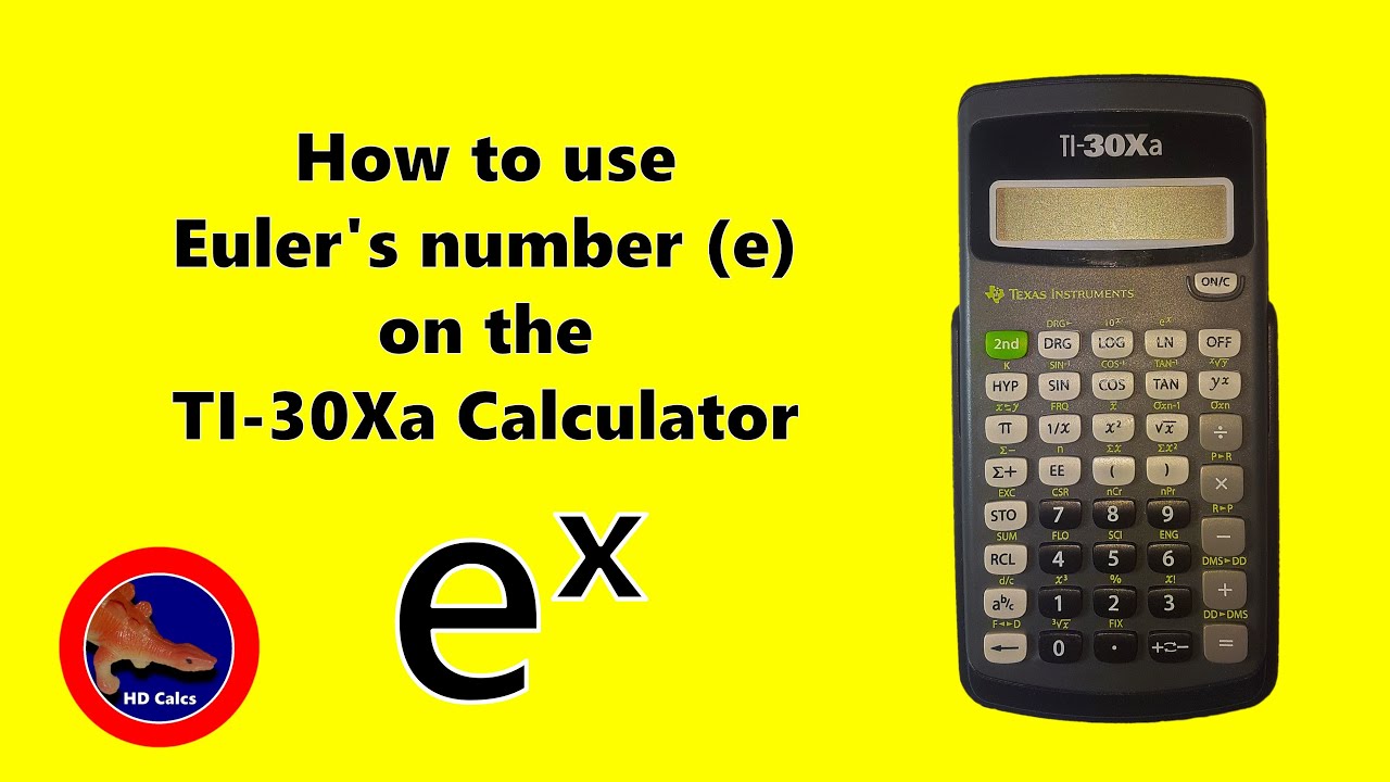 Как использовать e на калькуляторе Texas Instruments TI-30Xa