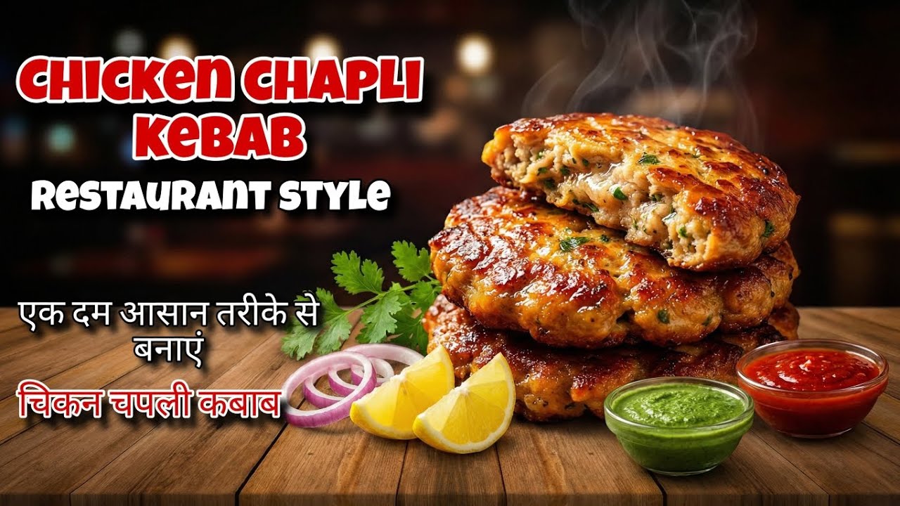 Chicken chapli kabab | easy and tasty chicken chapli kabab recipe 