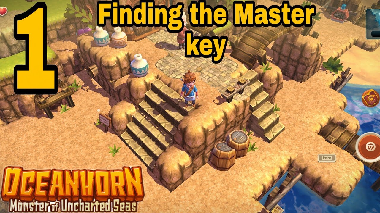 Action Adventure Android game (OCEANHORN 1 Gameplay Part 1 Finding master key)