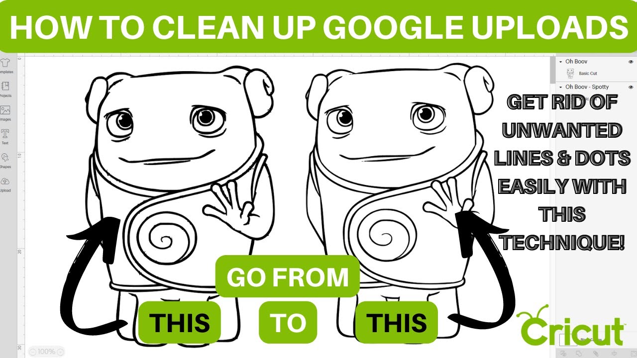 HOW TO CLEAN UP GOOGLE UPLOADED IMAGE l Cricut Design Space Tutorial l For Beginners