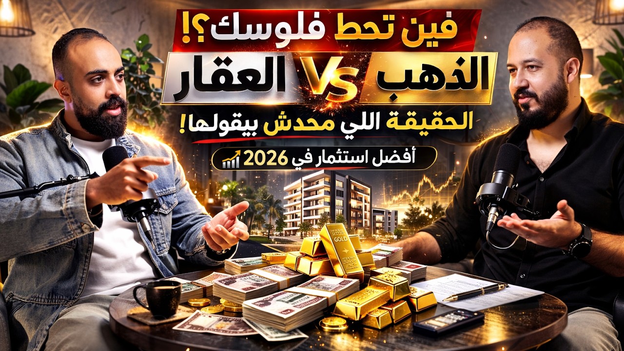 هل الاستثمار في العقارات لسه آمن؟ مقارنة قوية بين الذهب والعقار 2026 ازاي تستثمر فلوسك صح؟ عقار-ذهب؟