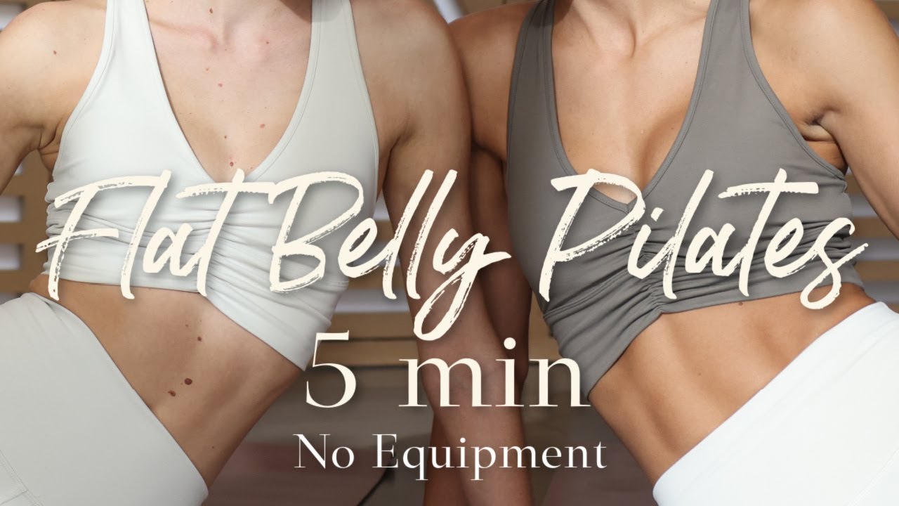 5 MIN FLAT BELLY PILATES AB Workout//NO EQUIPMENT//14 Day Challenge
