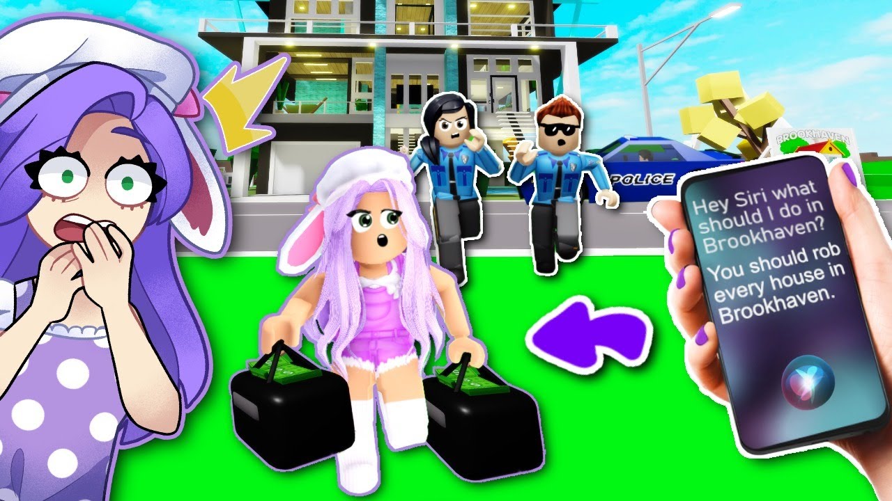 SIRI Decides What I DO IN BROOKHAVEN For 24 HOURS! (Roblox)