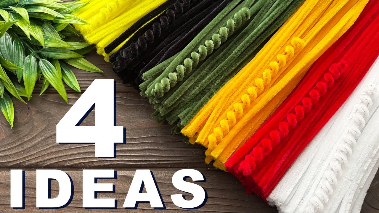 4 IDEAS CRAFTS 💥 Easy Pipe Cleaner Crafts Pipe Cleaner Chenille Decoration Ideas Flowers