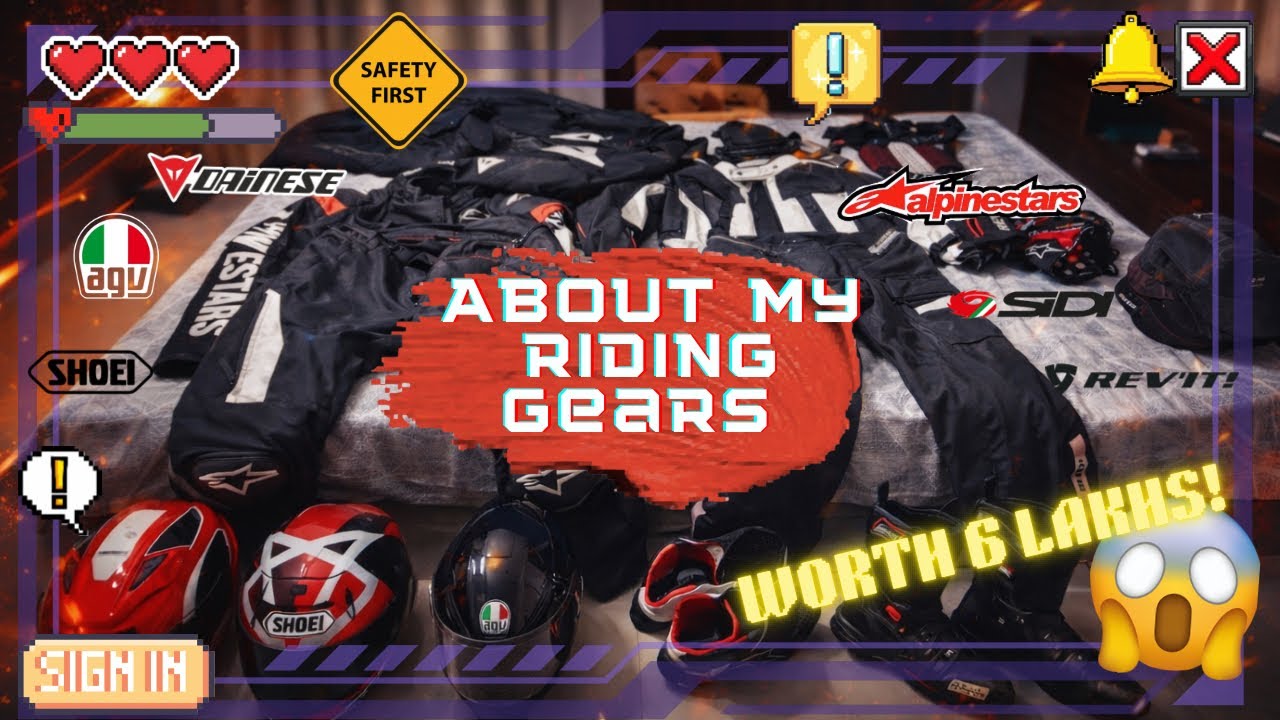 PART-1😇WORTH ￼6￼￼￼ LAKHS😧🤯ABOUT MY BIKE RIDING GEARS🏍️🔥👀#alpinestars #dainese #viral #content 