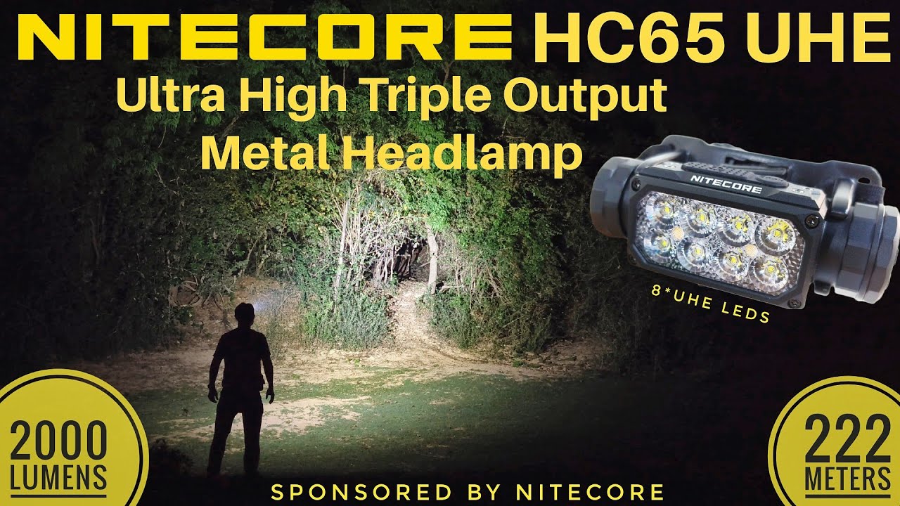 Nitecore HC65 UHE Triple Output Headlamp Review & Comparison with Nitecore NU43 and H05A Osram P8