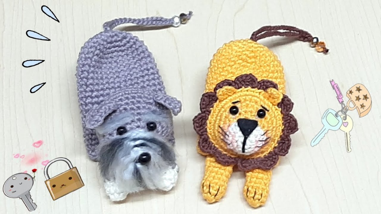 🐶 PORTA LLAVES SCHNAUSER  AMIGURUMI  / TUTORIAL PASO A PASO  🐶